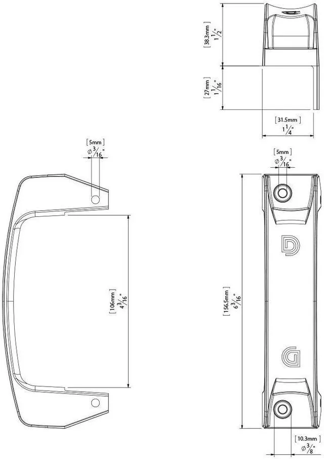 Alt view image 2 of 6 - D&D TECHNOLOGIES LL3GH Gate Handle, Reversible for Left or Right Hand, Side-Fixing Legs for Easy Alignment and Added Strength, for Any Square Post