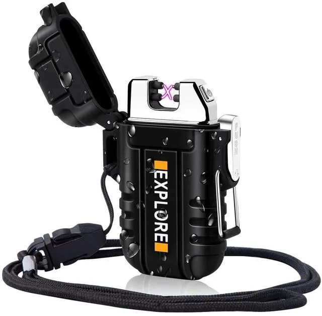 Main image of Dual Arc Plasma Rechargeable Electric Lighter Waterproof Matches