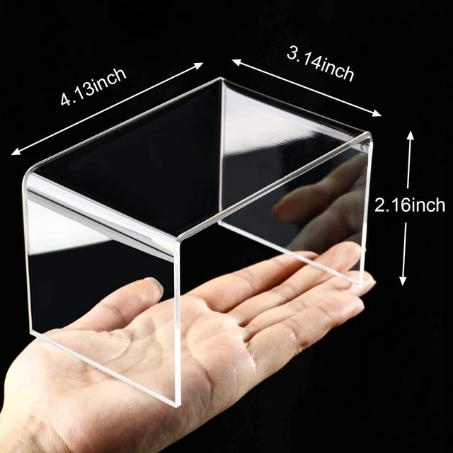 Alt view image 4 of 6 - Chuangdi 2 Sets Clear Small Display Risers Figure Food Stand