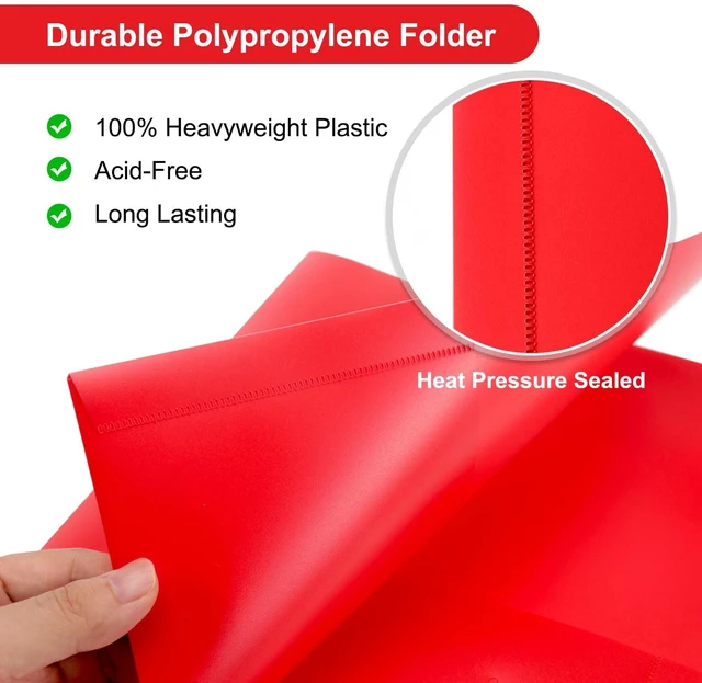 Alt view image 5 of 6 - ViVin 6 Pack Plastic Folders with Pockets (Assorted Color)