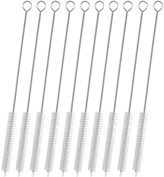 Main image of Straw Cleaner Brush Set 10-Pack - Extra Long 12Inch, Extra Wide 12mm Diameter, for Stanley 40/30/20oz Mugs, Tubes, Water Cups
