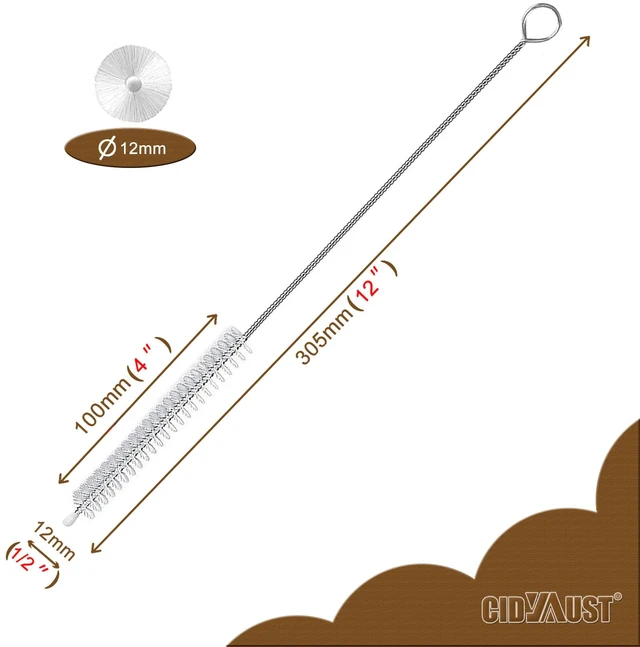 Alt view image 6 of 7 - Straw Cleaner Brush Set 10-Pack - Extra Long 12Inch, Extra Wide 12mm Diameter, for Stanley 40/30/20oz Mugs, Tubes, Water Cups