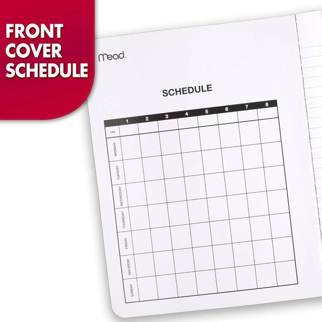 Alt view image 6 of 6 - Mead Composition Notebook, Wide Ruled Paper, 7.5"x9.75", 100 Sheets, Black Marble, Model 09910