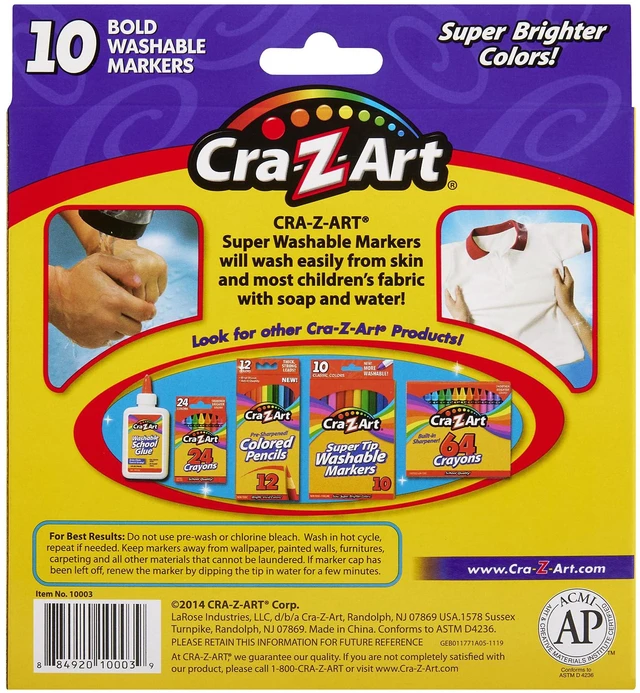 Alt view image 6 of 6 - Cra-Z-Art Bold Washable Markers, 10 Count