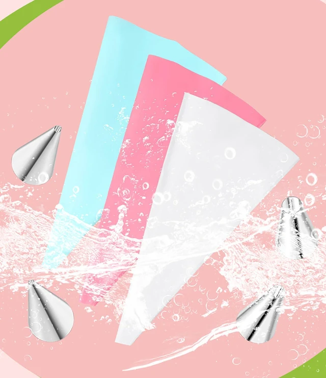 Alt view image 4 of 5 - Piping Tips Set 24 Pcs Stainless Steel with 1 Pcs Thick EVA Piping Bag for Cake Baking Cookie Icing Cupcakes