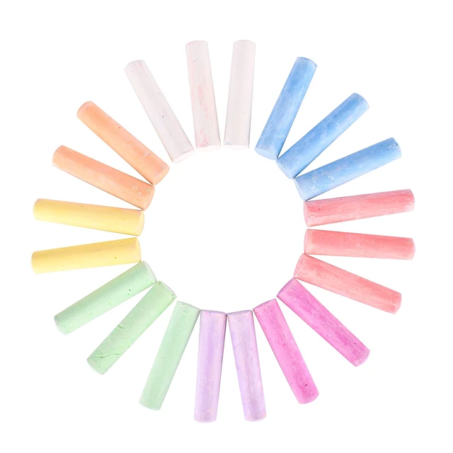 Alt view image 4 of 7 - Sunny Days Entertainment Sidewalk Chalk Set, 20 Pieces Jumbo Washable Colored Chalk with Storage, Multicolor, Ages 3+