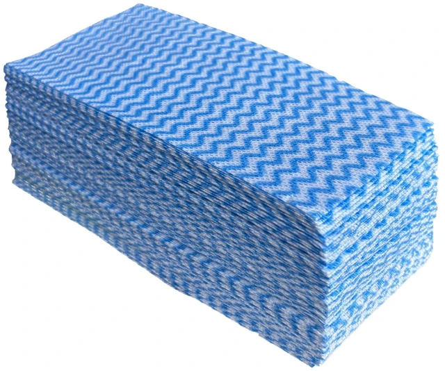Main image of Disposable Multi-Purpose Heavy Duty Cleaning Cloths for Kitchen, 7.87 x 15.75 Inches, 50 Count, Blue