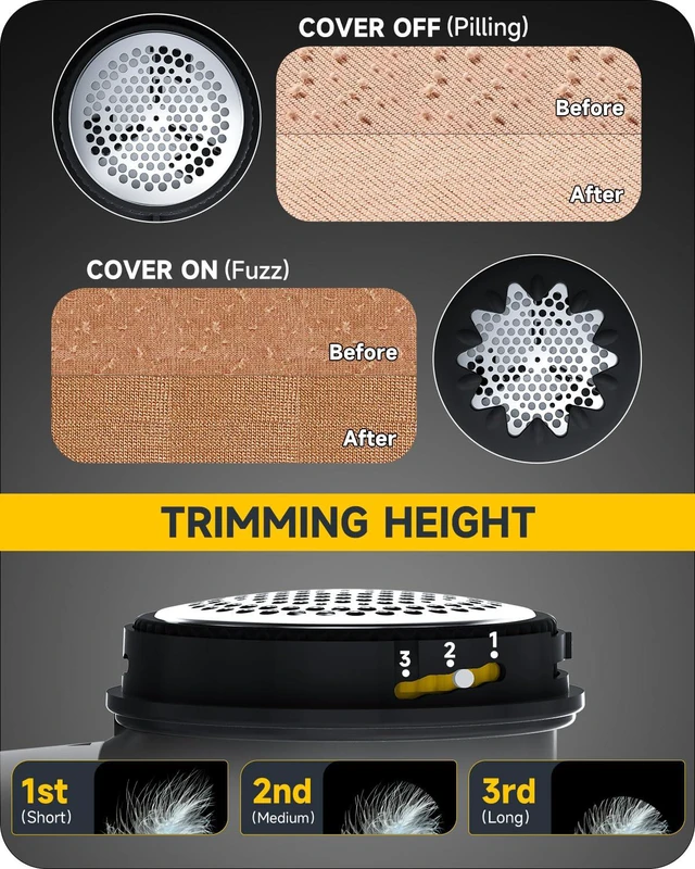 Alt view image 5 of 6 - Ruidla Fabric Shaver Lint Remover, Sweater Shaver for Pilling Removal
