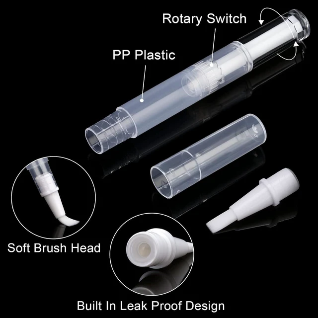 Alt view image 2 of 7 - 10 Pcs 3ml Refillable Cuticle Oil Pens, Empty Nail Twist Pen with Brush