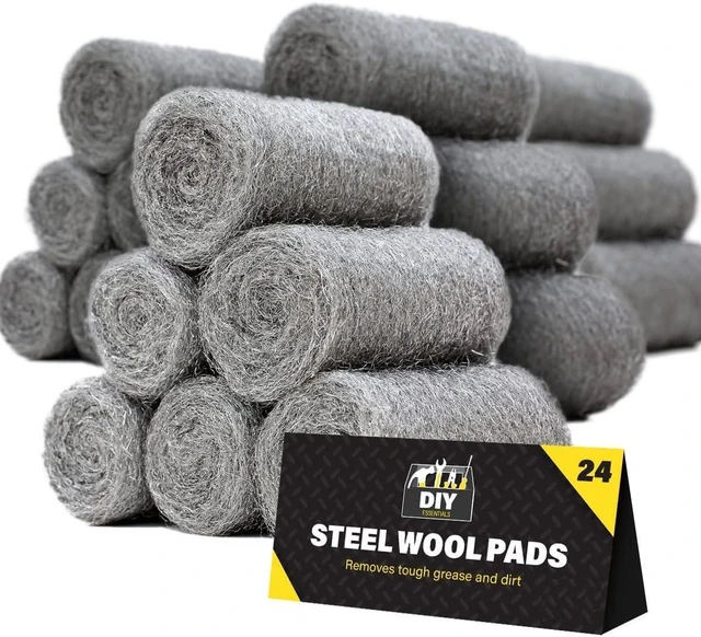 Main image of 0000 Fine Grade Stainless Steel Wool 24-Pack for Mice Control, Rodent Proofing & Home Protection - Fills Holes, Gaps, Wood & Metal Surfaces