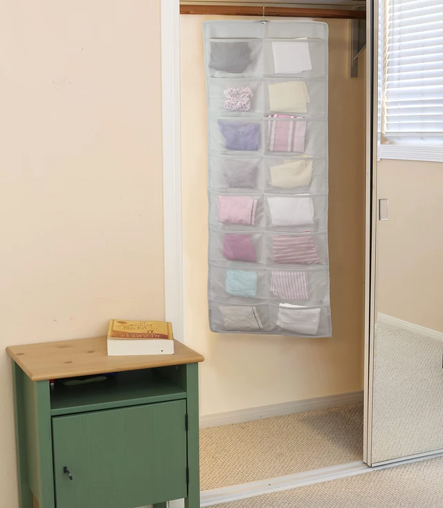Alt view image 4 of 5 - 24-Pocket Double-Sided Hanging Closet Organizer by Simple Houseware