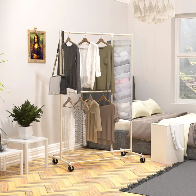 Alt view image 3 of 5 - 24-Pocket Double-Sided Hanging Closet Organizer by Simple Houseware
