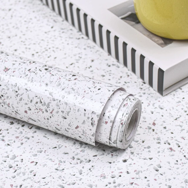 Alt view image 6 of 6 - MelunMer White Marble Contact Paper 15.7" x 118" for Countertops