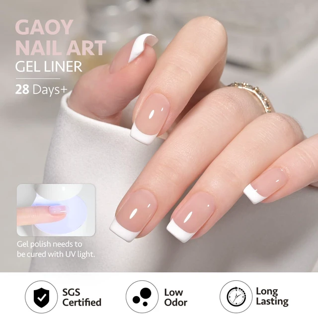 Alt view image 5 of 6 - GAOY White Swirl Gel Nail Polish Art Liner 12ml Classic Color