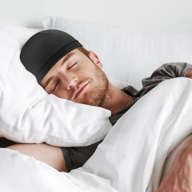 Alt view image 6 of 7 - Qianyu 4pcs Skull Caps Breathable Thin Sleep Hats Running Beanie Helmet Liner Stretchy Sweat Wicking Headwear