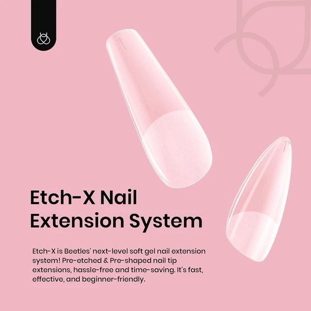 Alt view image 5 of 6 - Beetles Soft Gel Nail Tips Short Almond 288pcs 12 Sizes Etch-X
