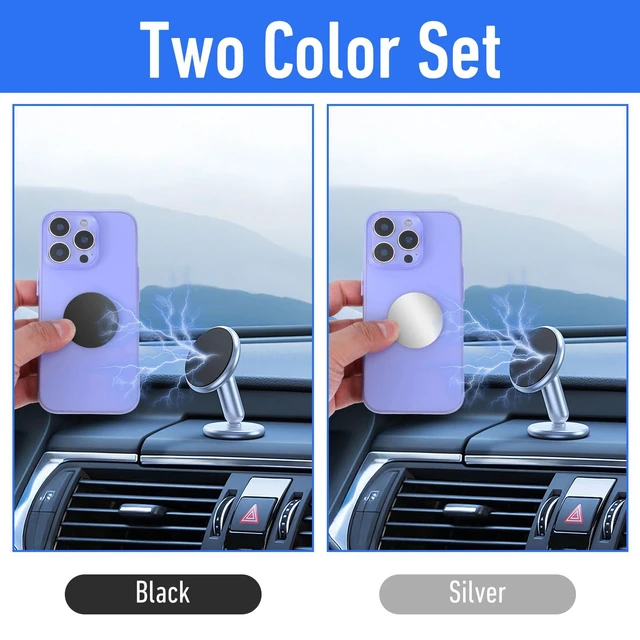 Alt view image 7 of 7 - Bewudy 14pcs Metal Plates for Magnetic Mount Round Magnet for Phone Case