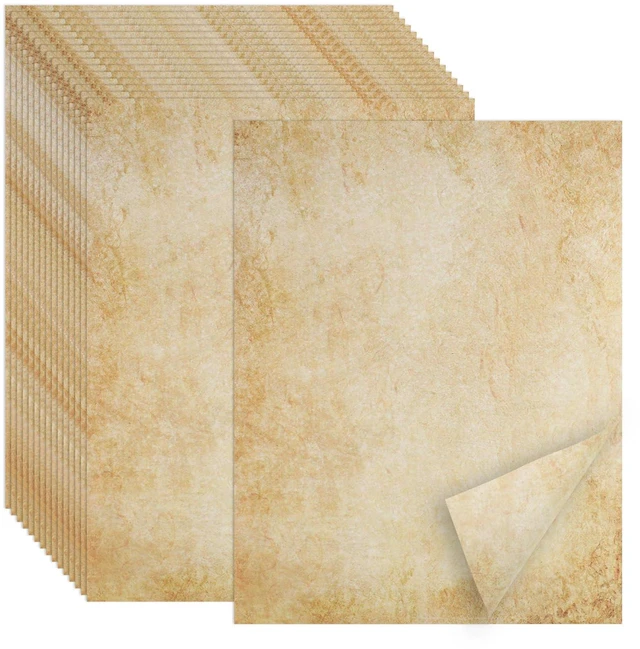 Main image of Joyberg 70PCS Vintage Parchment Paper 8.5x11in, Decorative Printer Paper for Invitation, Letter, Resume, Award, Diploma, Art, Craft, Certificate Antique