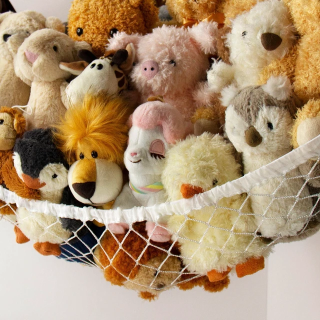Alt view image 6 of 6 - Large Corner Stuffed Animal Storage Hammock Net for Plushies, Organizer Holder for Room Decor, Kids Baby Nursery Wall Bedroom Home Decor