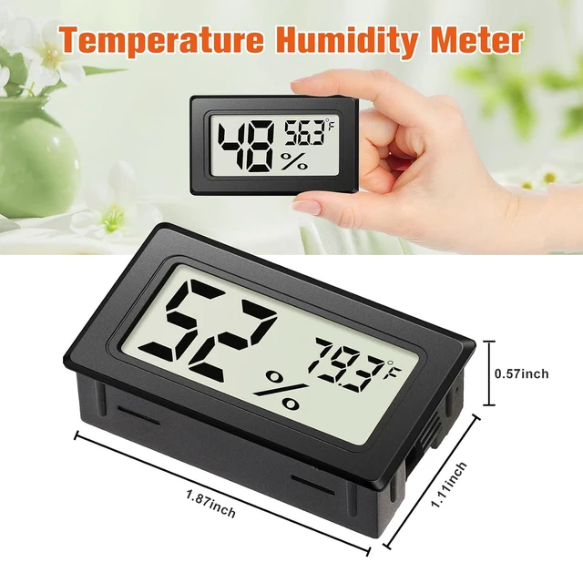 Alt view image 5 of 6 - 6 Pack Mini Hygrometer Indoor Humidity Meter Digital Thermometer Monitor
