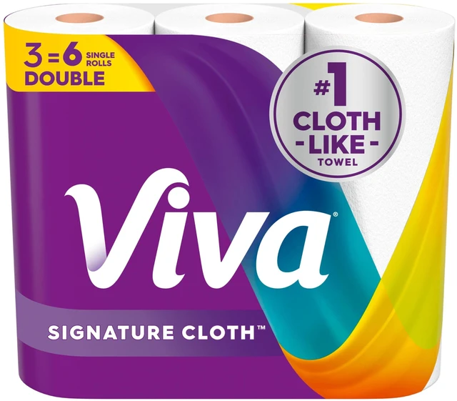 Main image of Viva Signature Cloth Paper Towels, 3 Double Rolls, 86 Sheets per Roll