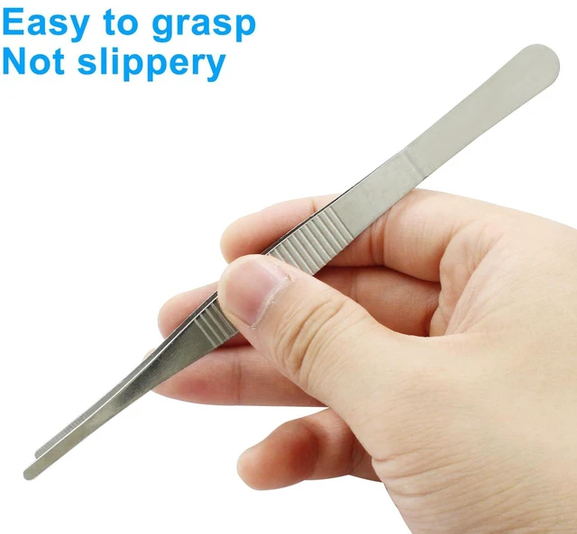 Alt view image 5 of 5 - 2Pcs 6Inch Stainless Steel Forceps, Straight
