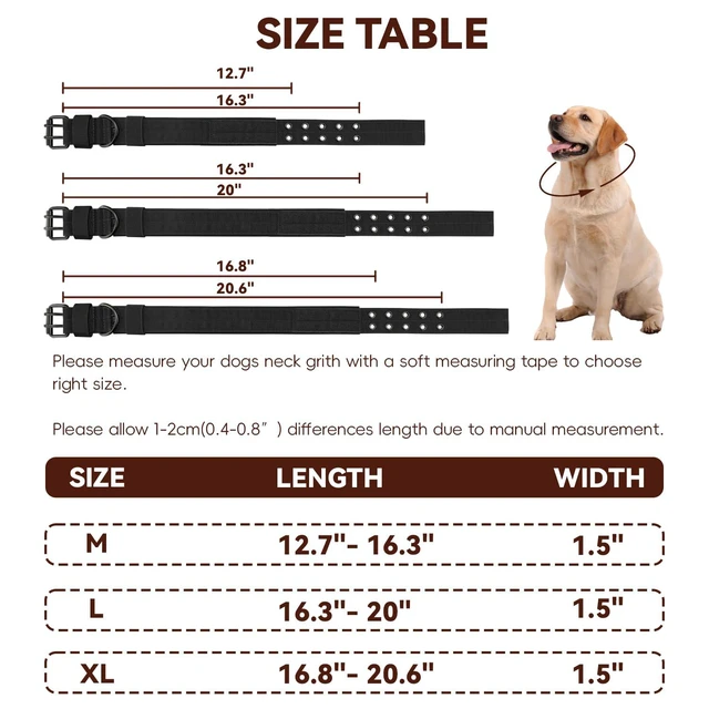 Alt view image 4 of 7 - Tactical Heavy Duty Adjustable Dog Collar for Large Dogs