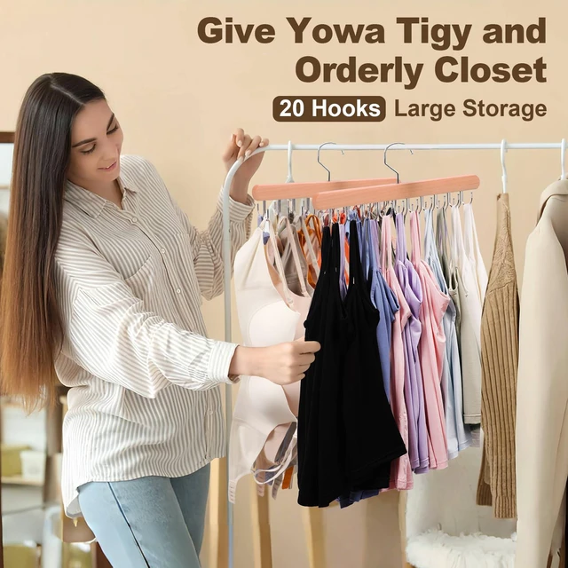 Alt view image 2 of 7 - 2 Pack Tank Top & Bra Hangers for Closet Organizer Storage