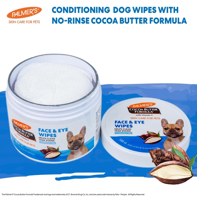 Alt view image 3 of 7 - Palmer's for Pets Unscented Face and Eye Dog Wipes, 100 Count