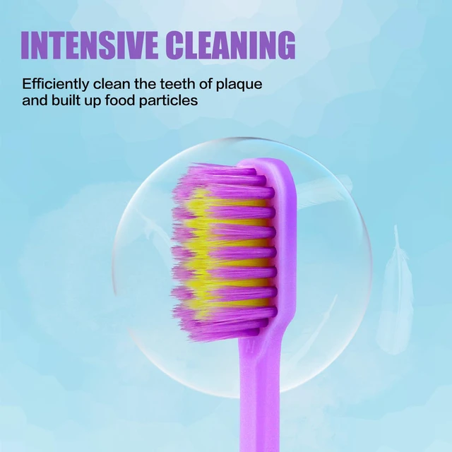 Alt view image 6 of 6 - 6 Pieces Individually Wrapped Extra Soft Toothbrush for Sensitive Teeth & Gums, Gum Care, 4000 Ultra-Soft Bristles, Compact Small Head, Macaron Color