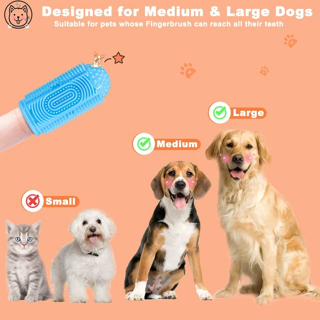 Alt view image 2 of 6 - 4-Pack Finger Toothbrush Kit for Dogs - Teeth Cleaning and Dental Care
