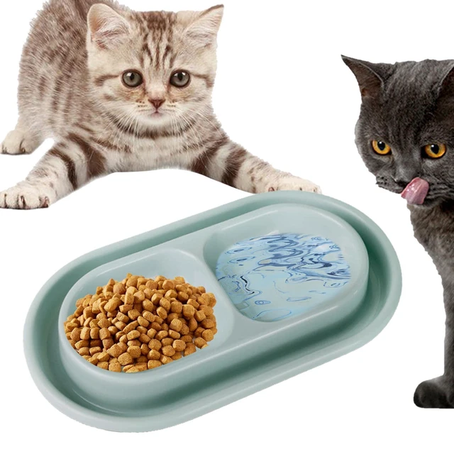 Alt view image 5 of 7 - Baoblaze Double Pet Food and Water Bowl Set for Cats and Dogs, Small Gray, Easy to Clean