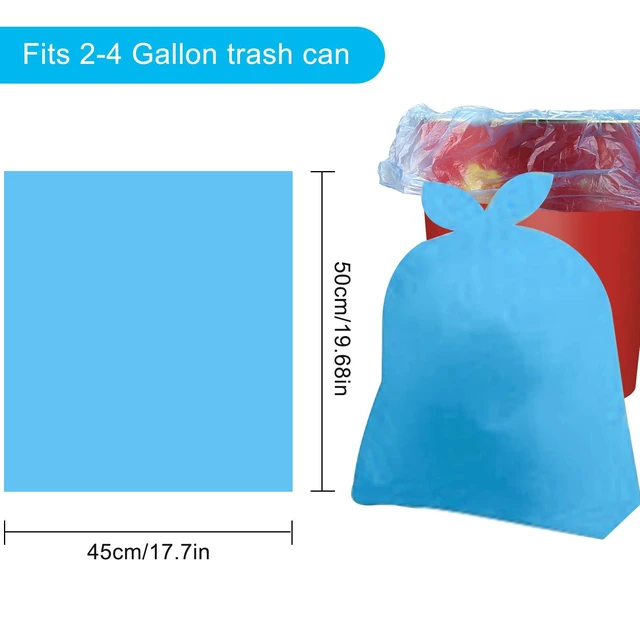 Alt view image 5 of 6 - 100 Count 4 Gallon Small Trash Bags, 5 Rolls, Colored Trash Can Liners for Office Bedroom Bathroom