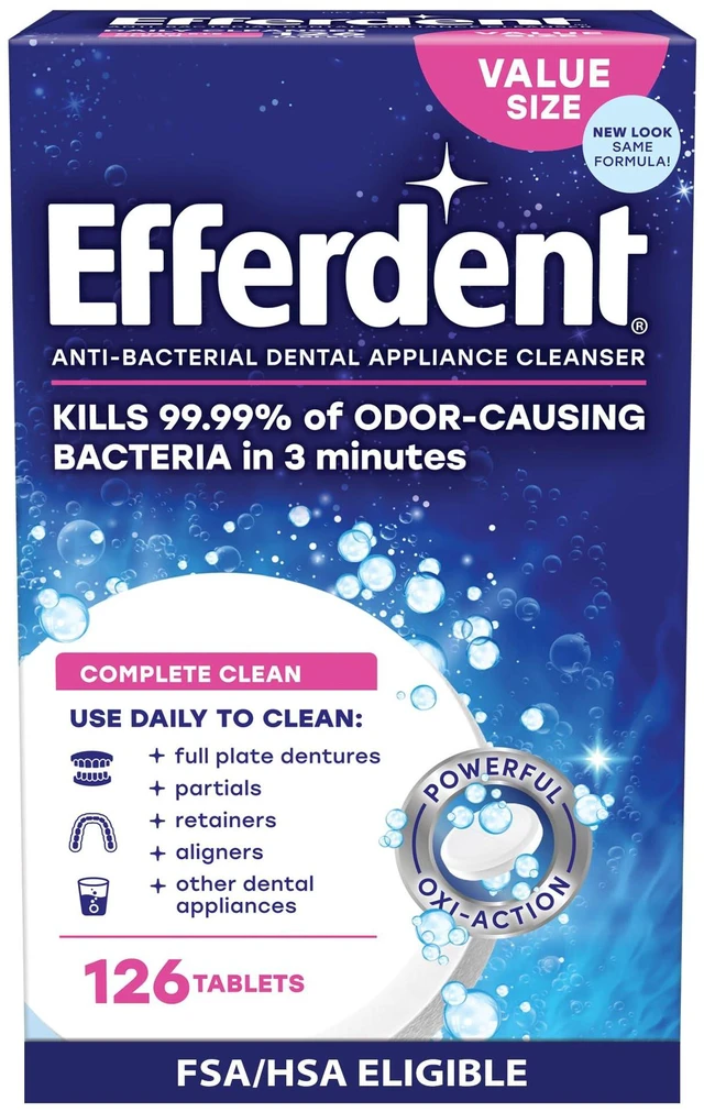 Main image of Efferdent Complete Clean Denture Cleaner Tablets, 126 Count