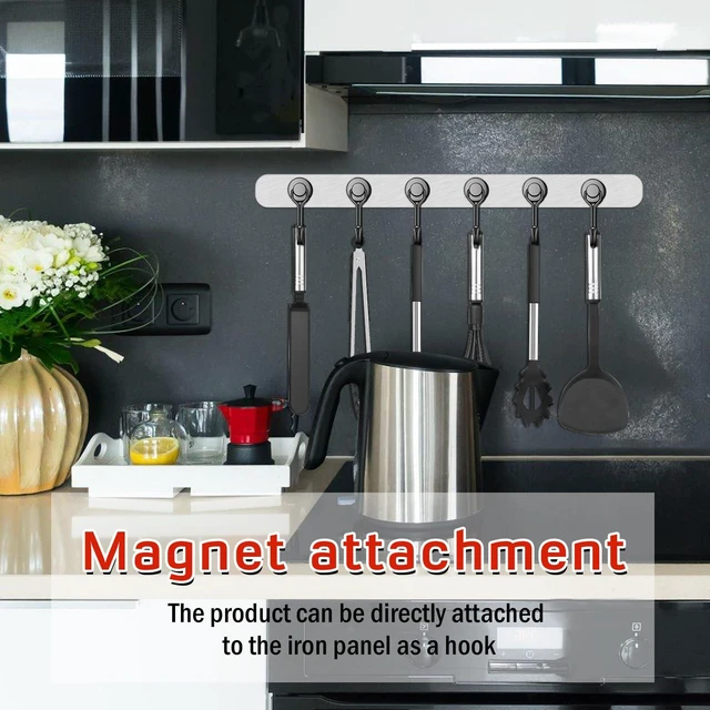 Alt view image 6 of 6 - FINDMAG Magnetic Hooks for Cruise Cabins, 6 Pack, 30LB+, Black