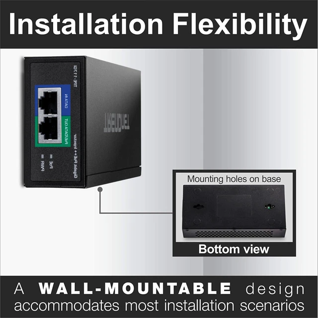 Alt view image 5 of 7 - TRENDnet TPE-117GI Gigabit PoE++ Injector
