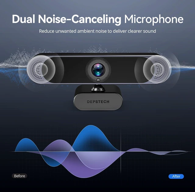 Alt view image 3 of 6 - DEPSTECH 4K Webcam Ultra HD 1/2.55'' Sony Sensor 3X Digital Zoom Autofocus