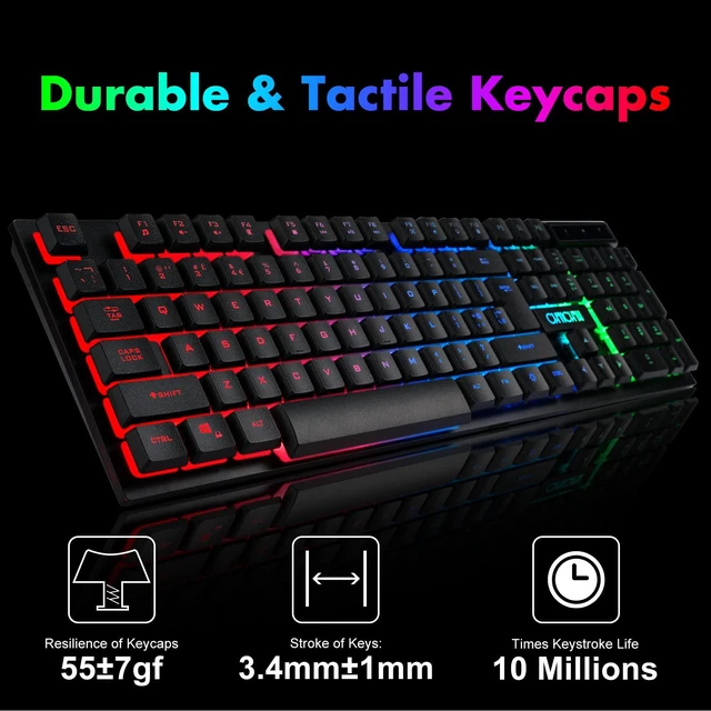 Alt view image 5 of 6 - Wireless Gaming Keyboard and Mouse RGB Backlit Rechargeable Gamer