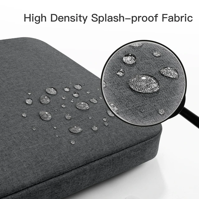 Alt view image 6 of 6 - 360 Protective Laptop Sleeve for 15.6-16.1 inch Gaming Laptop, Hard Shell Splash-Resistant Case with Accessory Pocket, Compatible with HP Dell Asus Acer, Grey