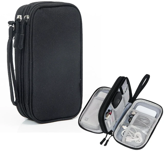 Main image of All-in-One Double Layer Electronic Organizer Travel Case, Water Resistant Cord Pouch for Accessories, Charger, Cable