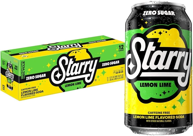 Main image of Starry Zero Sugar Lemon Lime Soda, 12 fl oz Cans (Pack of 12)
