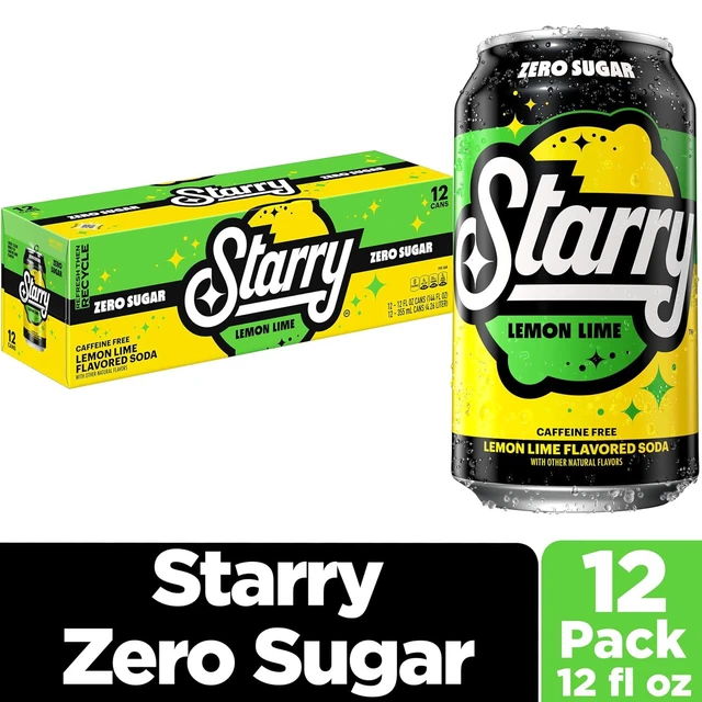 Alt view image 6 of 6 - Starry Zero Sugar Lemon Lime Soda, 12 fl oz Cans (Pack of 12)