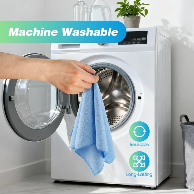 Alt view image 2 of 7 - HOMEXCEL Microfiber Cleaning Cloth 24 Pack 12"x11" for House