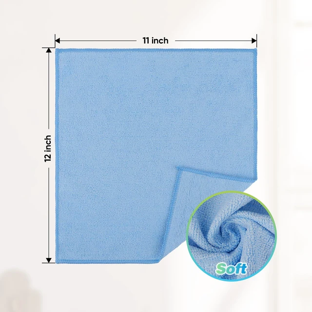 Alt view image 3 of 7 - HOMEXCEL Microfiber Cleaning Cloth 24 Pack 12"x11" for House