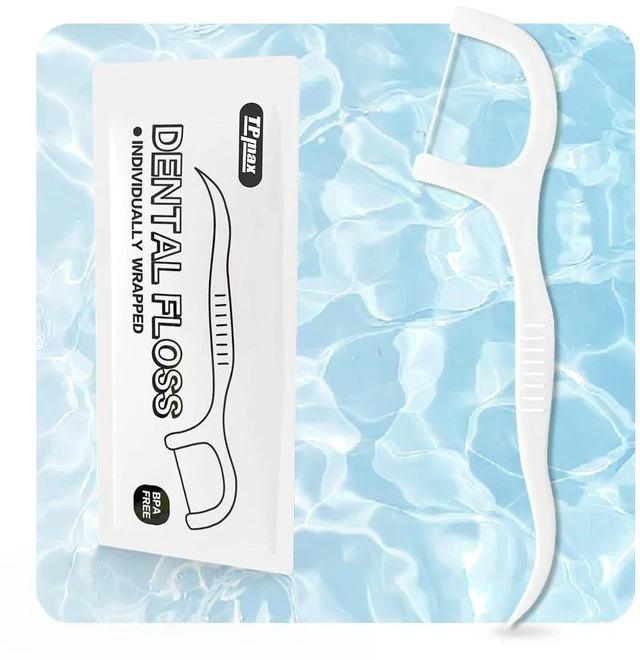 Main image of 150 Count Dental Flossers Individually Wrapped Floss Singles Bag Travel Hotel Restaurant Office Car Flat Wire Floss Picks Oral Care Teeth Clean
