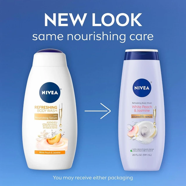 Alt view image 6 of 6 - NIVEA Refreshing White Peach and Jasmine Body Wash, 20 fl oz