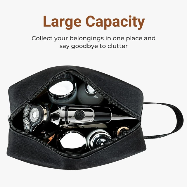 Alt view image 5 of 6 - Elviros Hanging Toiletry Bag Lightweight Travel Dopp Kit Small Black