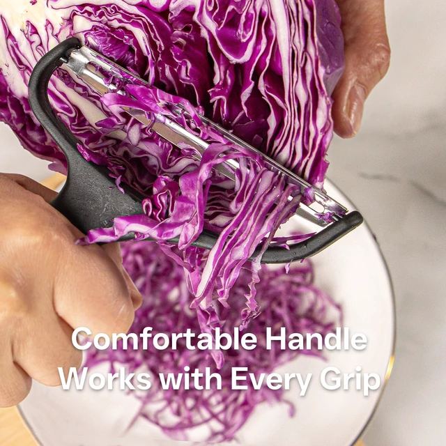 Alt view image 4 of 6 - Y Wide Vegetable Peeler and Shredder, Big Size, Swivel Stainless Steel Blades, for Cabbage Lettuce Julienne