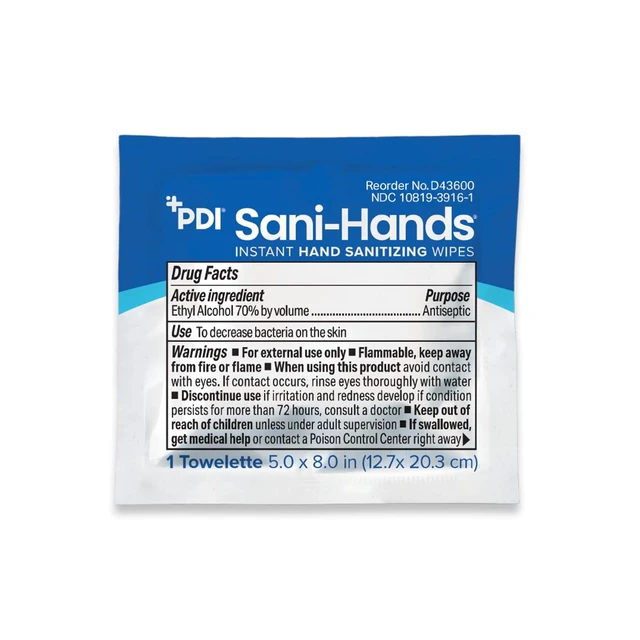 Alt view image 6 of 6 - Sani-Hands Hand Sanitizer Wipes, 100 Packets per Box
