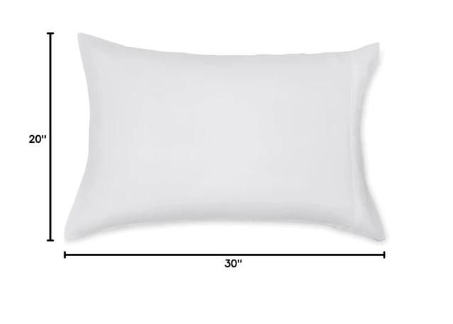 Alt view image 3 of 5 - Standard Size Microfiber Pillowcases, 30" x 20", Set of 2, Bright White, Lightweight Super Soft Easy Care, Amazon Basics